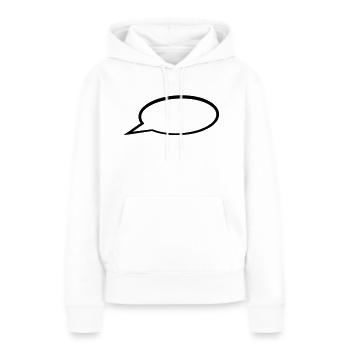Ballon - Sweat à capuche Premium bio Femme - blanc - Devant - Julia (174cm)