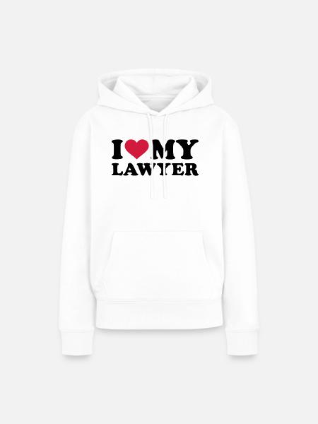 I love my Lawyer - Dame Premium hoodie, økologisk bomuld - hvid
