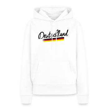 Deutschland - Germany - Bundesrepublik -Flagge BRD - Frauen Premium Bio Hoodie - Weiß - Vorne - Julia (174cm)