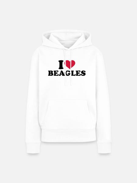 Beagle - Frauen Premium Bio Hoodie - Weiß