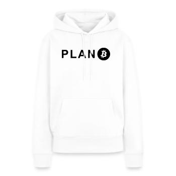 Plan B - Sweat à capuche Premium bio Femme - blanc - Devant - Julia (174cm)