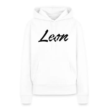 Léon - Sweat à capuche Premium bio Femme - blanc - Devant - Julia (174cm)