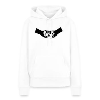 Fäuste Bros Team - Frauen Premium Bio Hoodie - Weiß - Vorne - Julia (174cm)