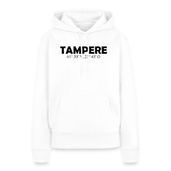 Tampere - Finland - Coordinates - Longitude - Women’s Premium Organic Hoodie - white - Front - Julia (174cm)
