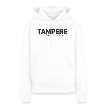 Tampere - Finland - Coordinates - Longitude - Women’s Premium Organic Hoodie - white - Front - Julia (174cm)