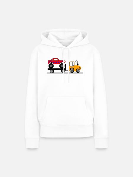Traktor - Frauen Premium Bio Hoodie - Weiß