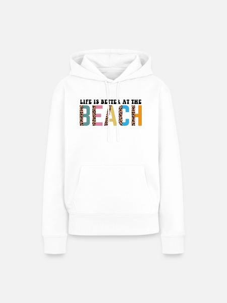 Beach - Frauen Premium Bio Hoodie - Weiß