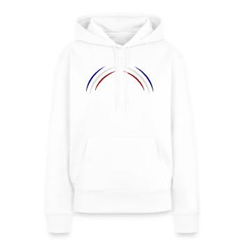 krallen france - Frauen Premium Bio Hoodie - Weiß - Vorne - Julia (174cm)