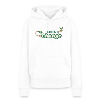 Green Change - Frauen Premium Bio Hoodie - Weiß - Vorne - Julia (174cm)