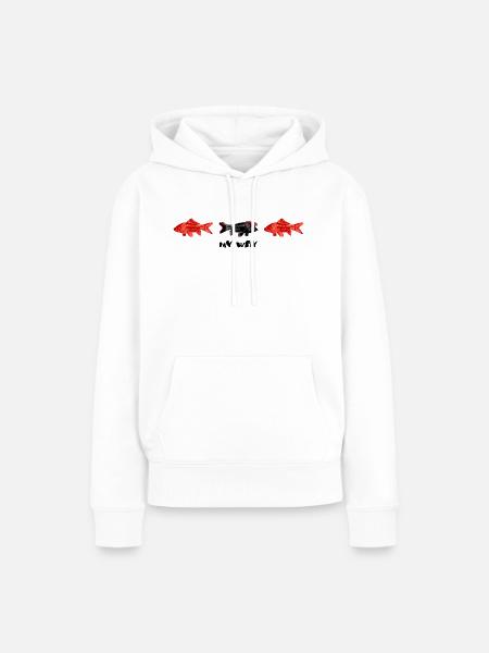 Mein Goldfisch-Weg - Frauen Premium Bio Hoodie - Weiß