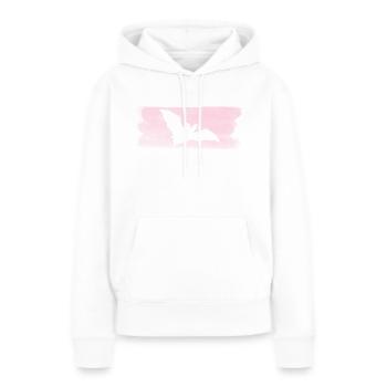 Fledermaus - Frauen Premium Bio Hoodie - Weiß - Vorne - Julia (174cm)