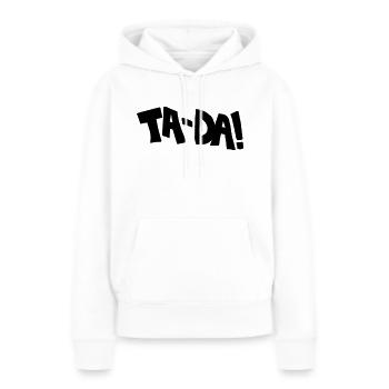 Comic, Kaboom, Tada, Elektro, Hallo, Techno, Fun, - Frauen Premium Bio Hoodie - Weiß - Vorne - Julia (174cm)