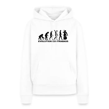 Kontrabass - Frauen Premium Bio Hoodie - Weiß - Vorne - Julia (174cm)