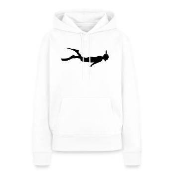 Schnorcheln - Frauen Premium Bio Hoodie - Weiß - Vorne - Julia (174cm)