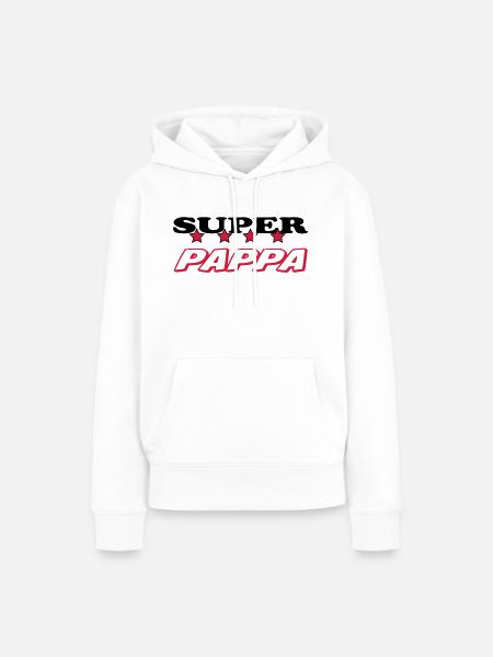 Super pappa - Frauen Premium Bio Hoodie - Weiß