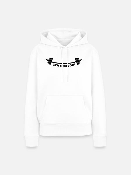 Gym Mode on - Frauen Premium Bio Hoodie - Weiß