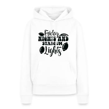 Friday Nights And Stadium Lights - Football - Women’s Premium Organic Hoodie - white - Front - Julia (174cm)
