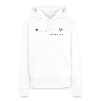 Le meilleur est à venir - Sweat à capuche Premium bio Femme - blanc - Devant - Julia (174cm)