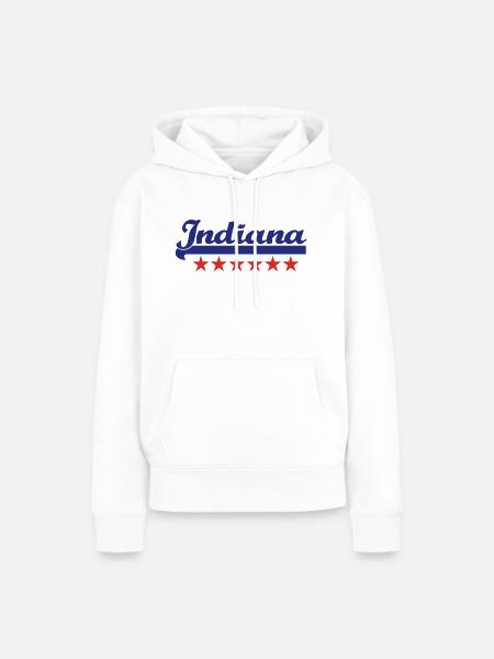 indiana - Frauen Premium Bio Hoodie - Weiß