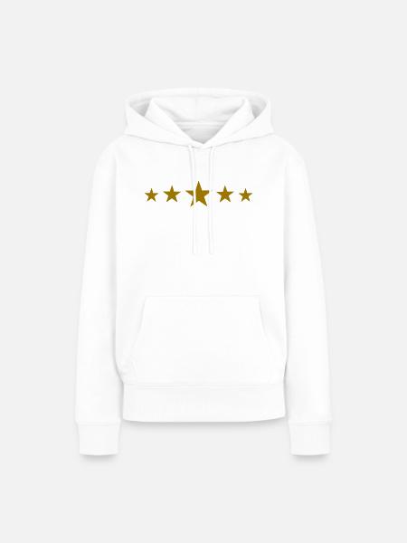 Sterne - Frauen Premium Bio Hoodie - Weiß