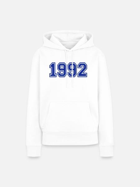 1992 - Frauen Premium Bio Hoodie - Weiß