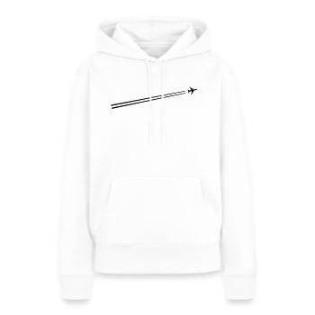 flugzeug - Frauen Premium Bio Hoodie - Weiß - Vorne - Julia (174cm)