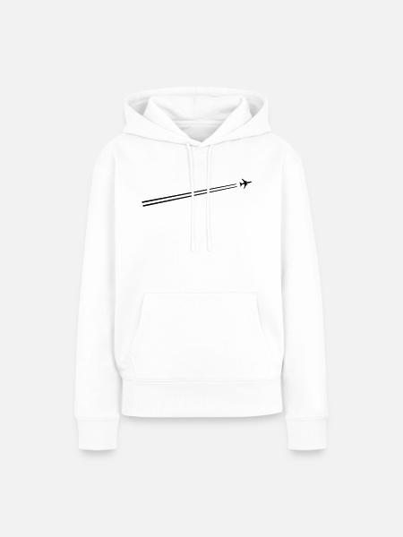 flugzeug - Frauen Premium Bio Hoodie - Weiß