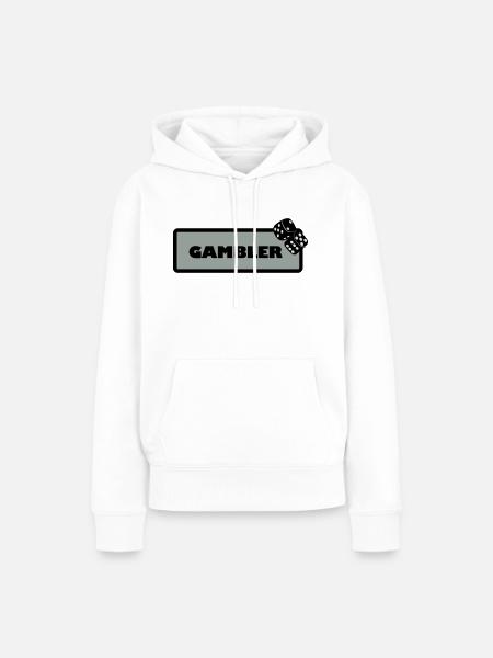 Gambler - Frauen Premium Bio Hoodie - Weiß