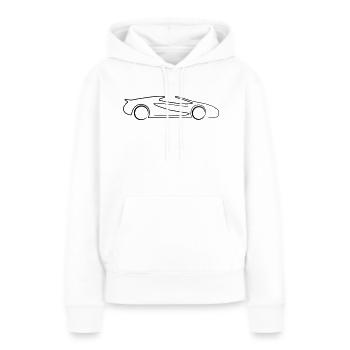 Cabrio PS Roadster Sportwagen Tribal - Frauen Premium Bio Hoodie - Weiß - Vorne - Julia (174cm)