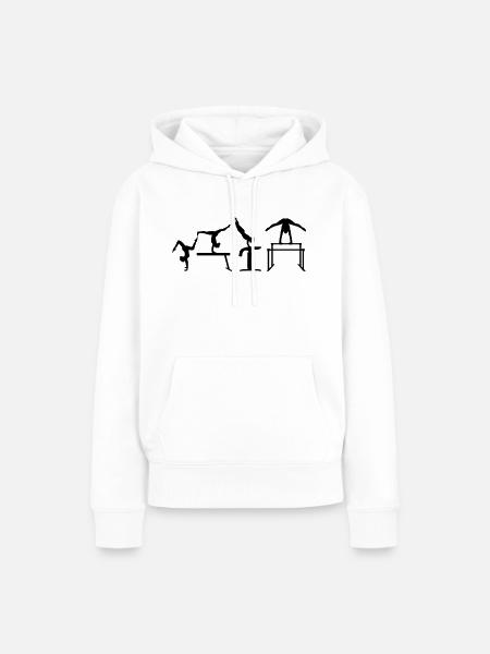 Turnen - Frauen Premium Bio Hoodie - Weiß