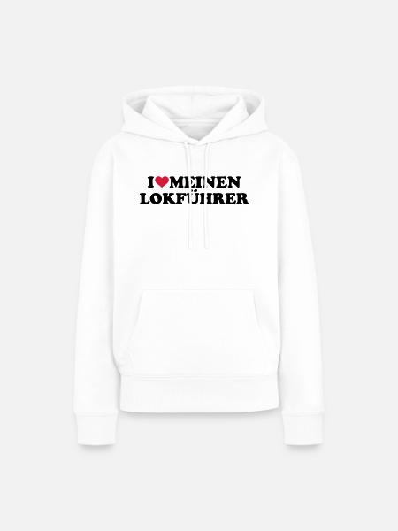 Lokführer - Frauen Premium Bio Hoodie - Weiß