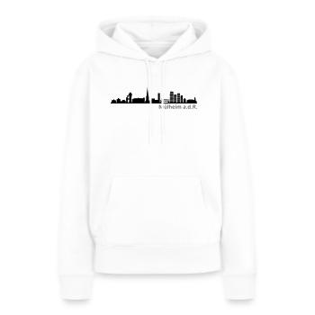 Skyline - Mülheim Ruhr - Frauen Premium Bio Hoodie - Weiß - Vorne - Julia (174cm)