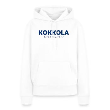 Kokkola - Finland - Coordinates Longitude Latitude - Frauen Premium Bio Hoodie - Weiß - Vorne - Julia (174cm)