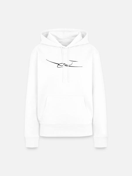 Glider - Frauen Premium Bio Hoodie - Weiß