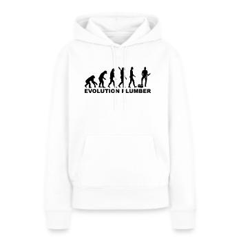 Klempner - Frauen Premium Bio Hoodie - Weiß - Vorne - Julia (174cm)