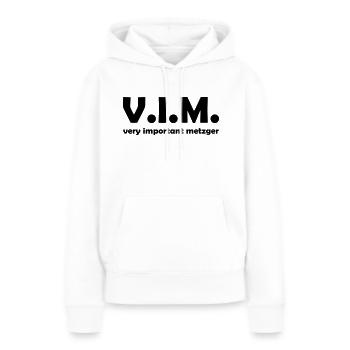 metzger - Frauen Premium Bio Hoodie - Weiß - Vorne - Julia (174cm)