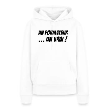 Formateur / Formatrice / Formation / Education - Sweat à capuche Premium bio Femme - blanc - Devant - Julia (174cm)