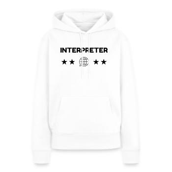 interprète / traducteur / traduction / Métier / - Sweat à capuche Premium bio Femme - blanc - Devant - Julia (174cm)