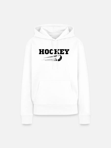 Hockey originelle Geschenkidee - Frauen Premium Bio Hoodie - Weiß