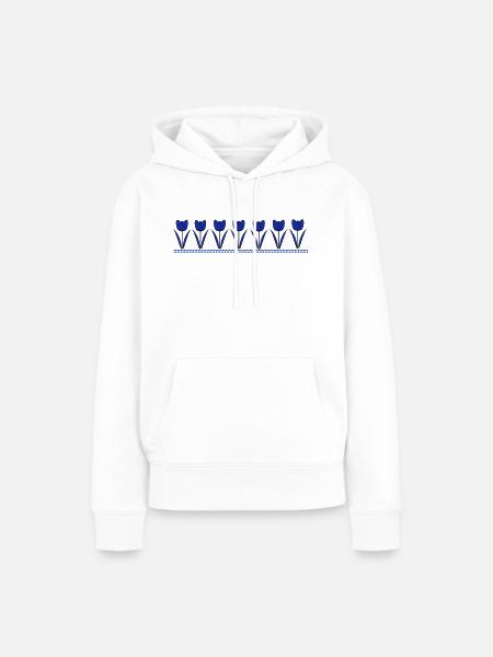 Tulpen - Frauen Premium Bio Hoodie - Weiß
