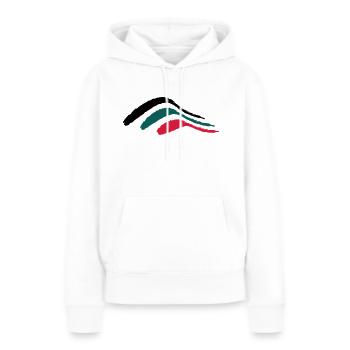 stripe brush_vec_3 de - Frauen Premium Bio Hoodie - Weiß - Vorne - Julia (174cm)