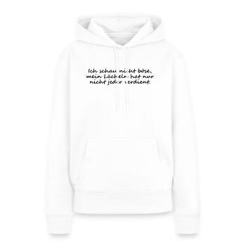 Je ne regarde pas mal - Sweat à capuche Premium bio Femme - blanc - Devant - Julia (174cm)