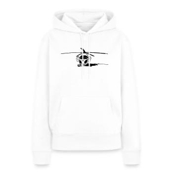 Hélicoptère hélicoptère terrestre - Sweat à capuche Premium bio Femme - blanc - Devant - Julia (174cm)