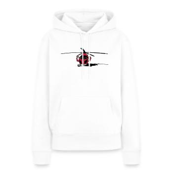 Terrain , hélicoptère - Sweat à capuche Premium bio Femme - blanc - Devant - Julia (174cm)