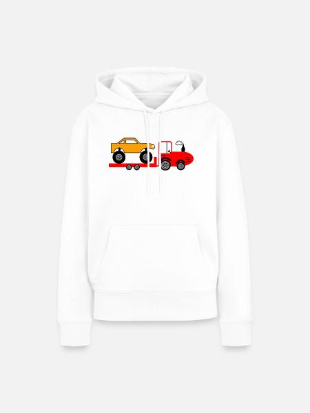 Traktor - Frauen Premium Bio Hoodie - Weiß