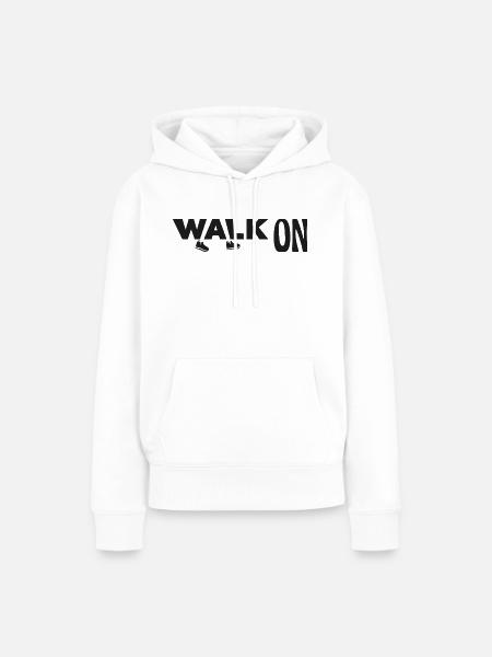 Walk on - Frauen Premium Bio Hoodie - Weiß