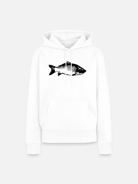 fisch - Frauen Premium Bio Hoodie - Weiß