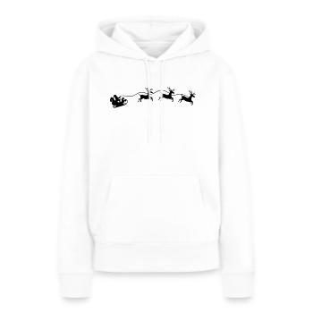 Weihnachtsmann Schlitten - Frauen Premium Bio Hoodie - Weiß - Vorne - Julia (174cm)