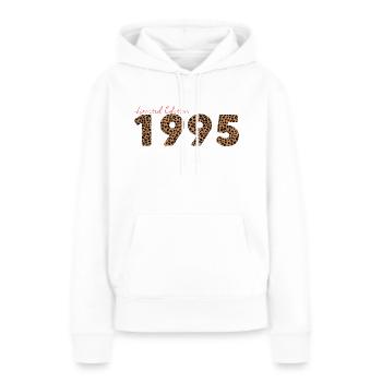Jahrgang 1995, Geburtstagsgeschenk, Geschenk Frau - Frauen Premium Bio Hoodie - Weiß - Vorne - Julia (174cm)