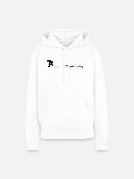 speed skating - Frauen Premium Bio Hoodie - Weiß
